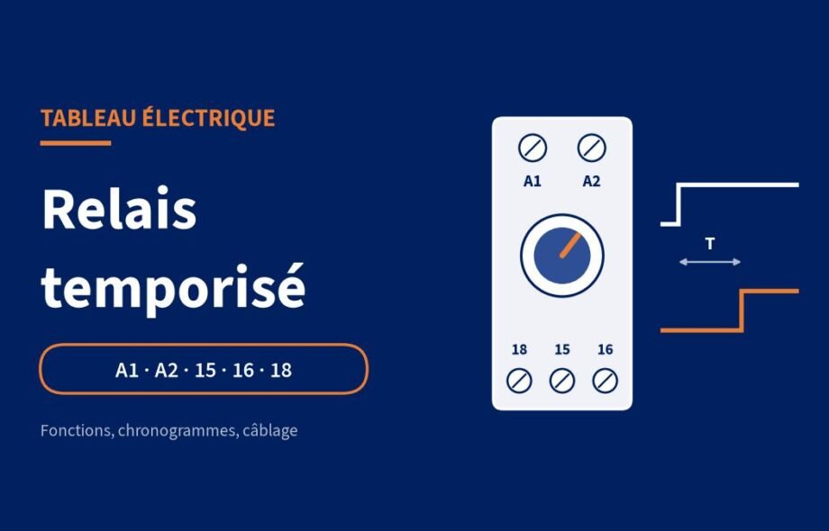 Relais temporisé : fonctions, chronogrammes et schéma de câblage