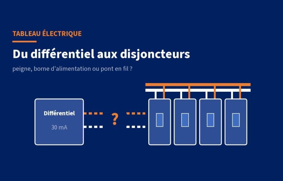 Pont entre différentiel et disjoncteurs : fil, peigne ou borne d&rsquo;alimentation ?